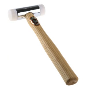 RS PRO Nylon Mallet Replaceable Face 450 g Chrome Plated Zinc Head with Wood Handle 32mm Head Diameter 547-852