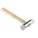 RS PRO Nylon Mallet Replaceable Face 450 g Chrome Plated Zinc Head with Wood Handle 32mm Head Diameter 547-852