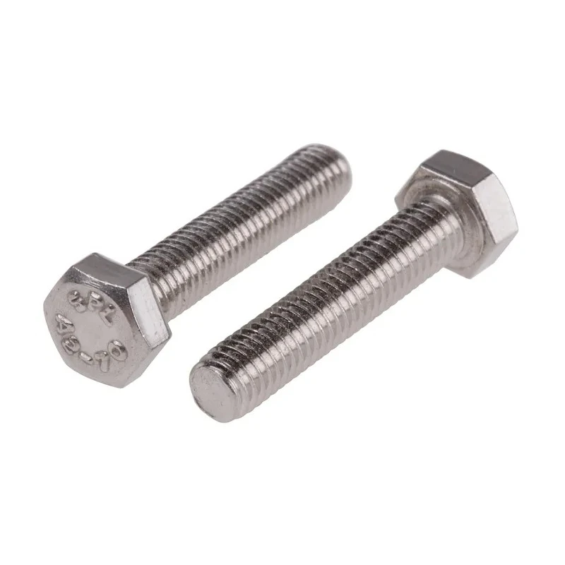 RS PRO Plain Stainless Steel Hex Bolt M5 x 25 mm Grade 8.8 DIN 933 520-093