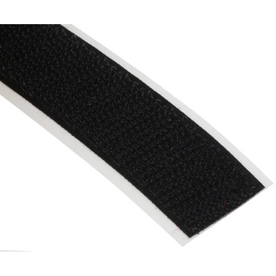 Velcro Black Hook Tape 20mm Width x 5 m Length, Polyamide Material, Operating Temperature -15ºC to 90ºC EB88020330114921