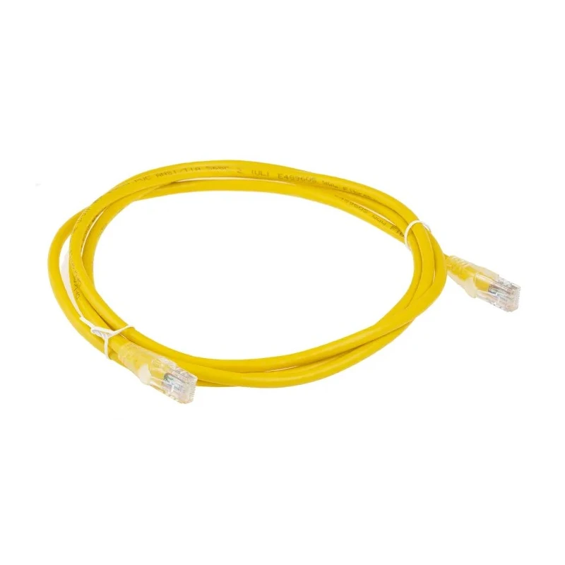 RS PRO Cat5e Ethernet Cable, 2 m, Yellow RJ45 Male to RJ45 Male, U/UTP PVC 556-421