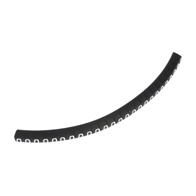 HellermannTyton Helagrip Slide-On Pre-Printed Cable Marker, White Legend "0", Fits 2 mm to 5 mm Cable, PVC Material 901-10356
