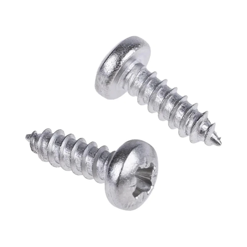 RS PRO Stainless Steel Pan Head Pozidriv Self-Tapping Screw 9.5 mm Length, Thread Size 4, Grade A2 521-541