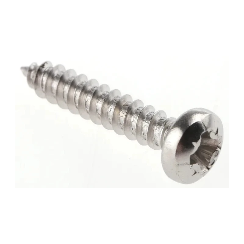 RS PRO Plain Stainless Steel Pan Head Self-Tapping Screw 19 mm Thread Size 6 Pozidriv DIN 7981C A2 Grade 521-591