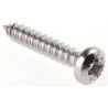 RS PRO Plain Stainless Steel Pan Head Self-Tapping Screw 19 mm Thread Size 6 Pozidriv DIN 7981C A2 Grade 521-591