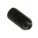RS PRO Steel M3 x 6 mm Grub Screw Plain Cup Black DIN 916 529-911