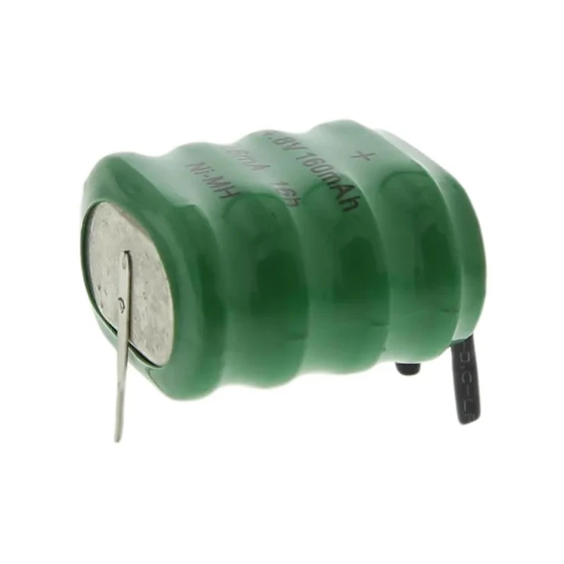 RS PRO 4.8 V Nickel Metal Hydride Button Rechargeable Battery 160mAh 24mm Height PCB Termination 525-811