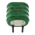 RS PRO 4.8 V Nickel Metal Hydride Button Rechargeable Battery 160mAh 24mm Height PCB Termination 525-811