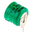 RS PRO 3.6 V Nickel Metal Hydride Button Rechargeable Battery 20mAh 12mm Diameter 10mm Height 525-798