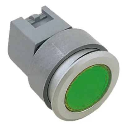EAO 04 Series Green Momentary Flush Mount Push Button Head, 30.5 mm Cutout, 22.5 mm Diameter, IP65 704.012.518
