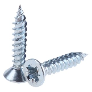 RS PRO Pozidriv Countersunk Steel Wood Screw Bright Zinc 6 Thread 0.75in 529-062