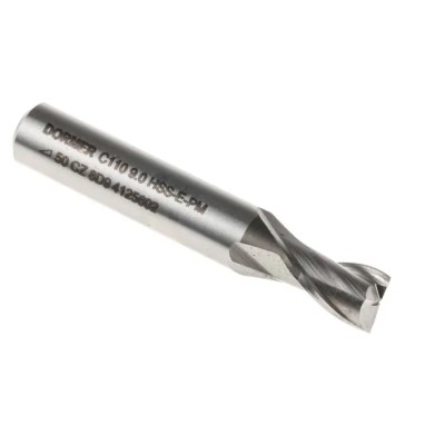 Dormer Plain Slot Drill 2 Flutes, 9 mm Cut Diameter, 11 mm Cut Length, 61 mm Overall Length, Cobalt High Speed Steel C1109.0