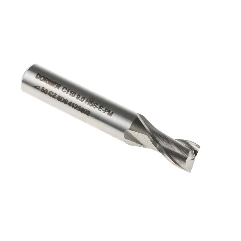Dormer Plain Slot Drill 2 Flutes, 9 mm Cut Diameter, 11 mm Cut Length, 61 mm Overall Length, Cobalt High Speed Steel C1109.0