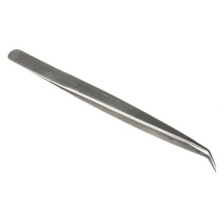 RS PRO Stainless Steel Curved Extra Fine Needle Tweezer 140mm 549-634