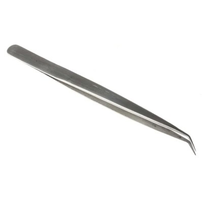 RS PRO Stainless Steel Curved Extra Fine Needle Tweezer 140mm 549-634
