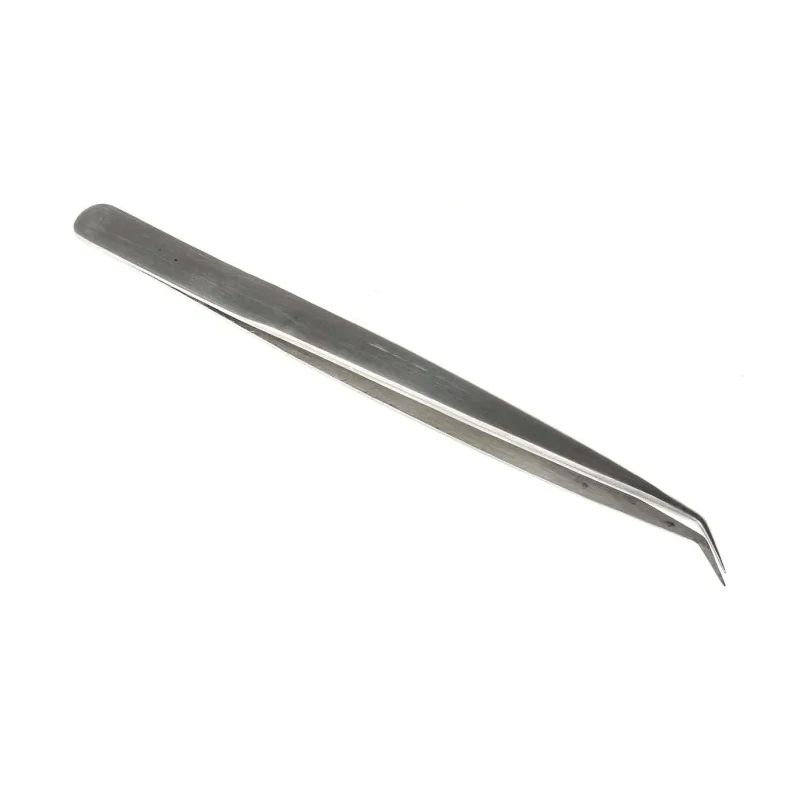 RS PRO Stainless Steel Curved Extra Fine Needle Tweezer 140mm 549-634
