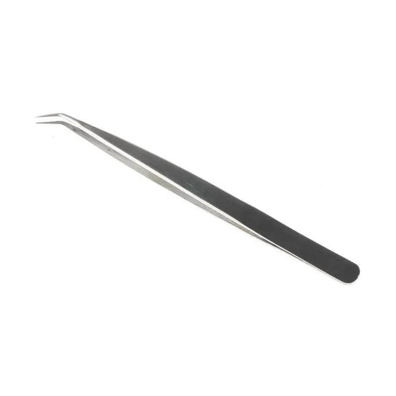 RS PRO Stainless Steel Curved Extra Fine Needle Tweezer 140mm 549-634