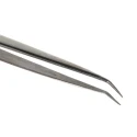 RS PRO Stainless Steel Curved Extra Fine Needle Tweezer 140mm 549-634