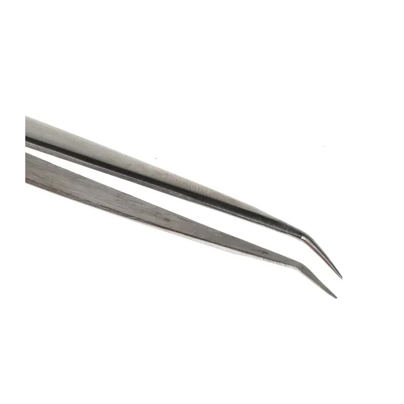 RS PRO Stainless Steel Curved Extra Fine Needle Tweezer 140mm 549-634