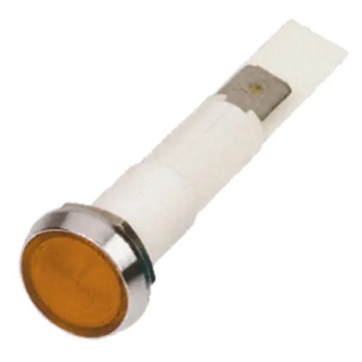 Arcolectric (Bulgin) Ltd 0275 Series Orange Panel Mount Indicator 12V, 37mA, Solder Tab Termination, IP67, Flush C027500FAP