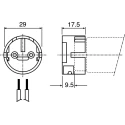 BJB Fluorescent Lamp Holder T8 Wall Screw Mount Polycarbonate 250V 660W 26.424.1001.50