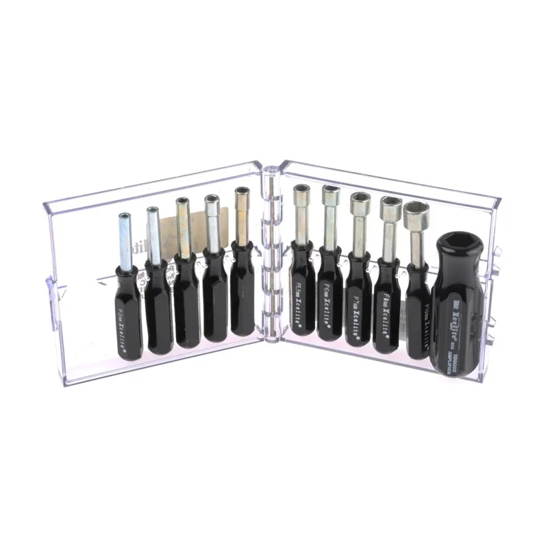 Weller Xcelite Hexagon Nut Driver Set 89mm Overall Length Stainless Steel Blade Plastic Handle 880915