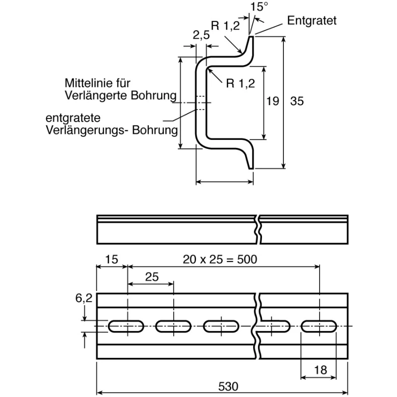 Siemens Mounting Rail Accessory for S5-100U Series 6ES5710-8MA21