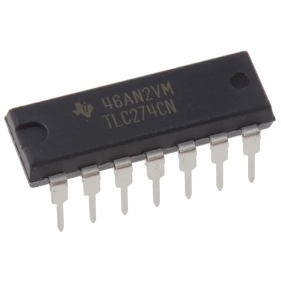 Texas Instruments Operational Amplifier 4-Channel 1.7MHz Gain Bandwidth 16V PDIP 14-Pin TLC274CN