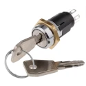 Lorlin Key Switch, DPDT, 1A, 2-Way Random-Key, Zinc Alloy Housing, Silver Plated Brass Contacts SRL5KD2