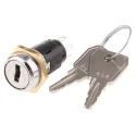 Lorlin Key Switch, DPDT, 1A, 2-Way Random-Key, Zinc Alloy Housing, Silver Plated Brass Contacts SRL5KD2