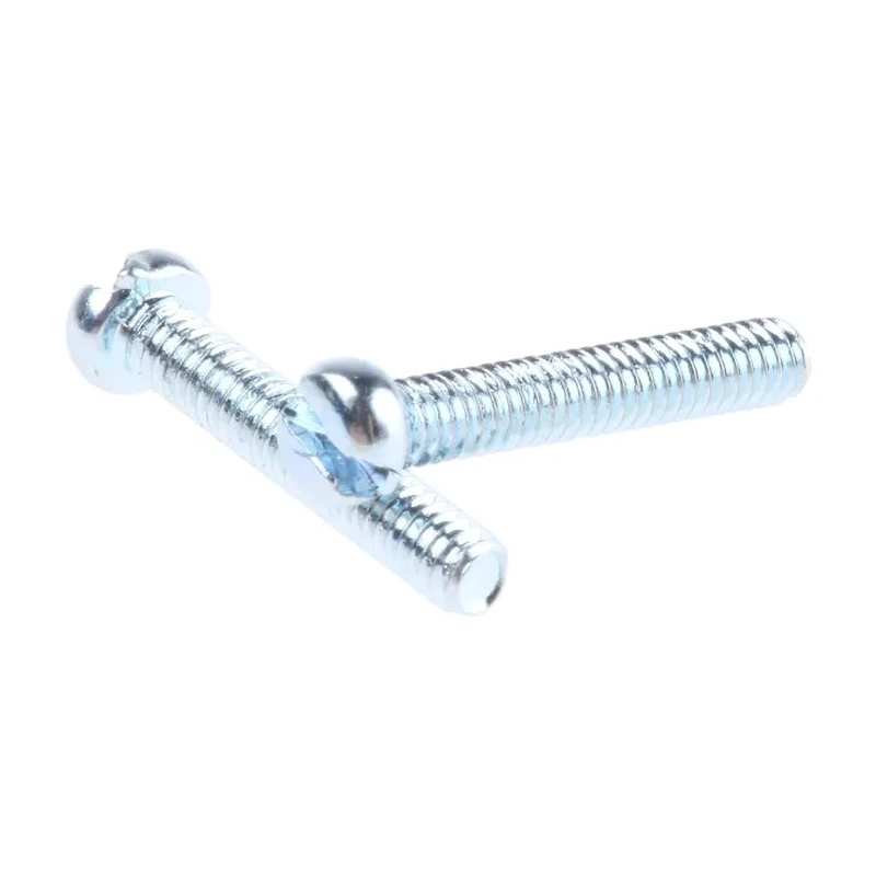 RS PRO Slot Pan Steel Machine Screw 12 mm M2 560-710 Bright Zinc Plated Din 85