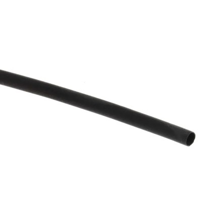 RS PRO Heat Shrink Tubing, Black 3.2 mm Sleeve Diameter x 20 m Length, 2:1 Shrink Ratio 666-874