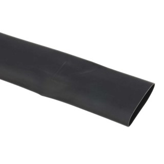 RS PRO Heat Shrink Tubing Black Polyolefin 19.1 mm Sleeve Diameter x 6 m Length 2:1 Shrink Ratio 666-925