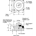 Fabreeka Pneumatic Anti-Vibration Mount M12 Thread, 127 mm Diameter, 90 mm Height PLM6