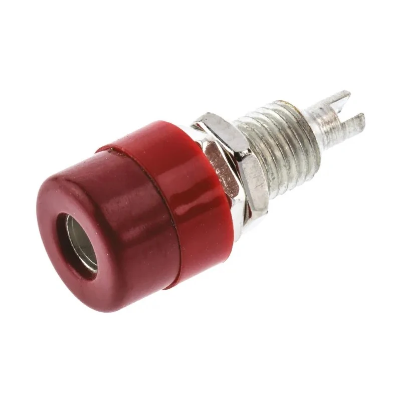 RS PRO Red Female Banana Socket 4 mm Connector Solder Termination 60V DC 32A Tin Plating 930176101