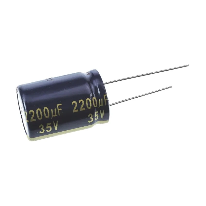 Panasonic Aluminium Electrolytic Capacitor FC Series Radial Type 1800µF 105°C 25mm Height 18mm Diameter EEUFC1V222S