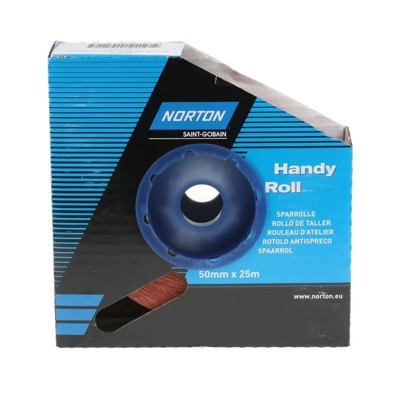 Norton Aluminium Oxide Abrasive Cloth Roll, 25 m Length x 50 mm Width, P320 Grit Very Fine Grade 63642531798