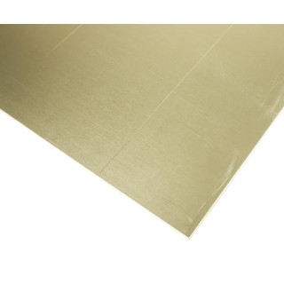 RS PRO Solid Brass Metal Sheet 600 mm x 300 mm x 1.6 mm Thick 771-077