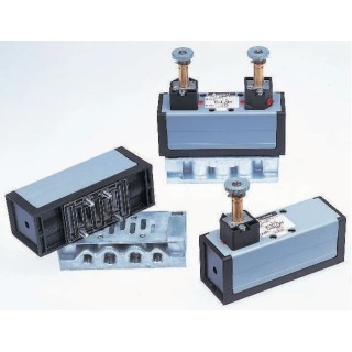 Parker Pneumatic Solenoid Valve 5/2 Function Manifold Mount Aluminium Body 10 bar Maximum Operating Pressure DX1-606-713