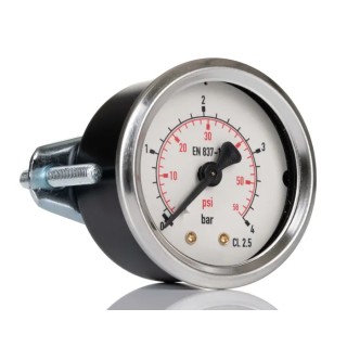 RS PRO 50 mm G 1/8 G (BSPP) Plastic Case Analog Pressure Gauge, 4 bar, ±2.5% Accuracy 777-081