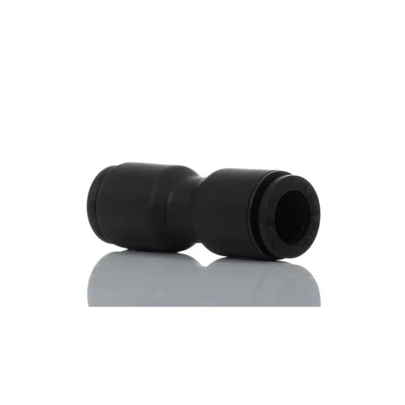 Legris Pneumatic Tube-to-Tube Push-In Connector, 6 mm Push In, Glass Reinforced Nylon, Nickel Finish LF3000