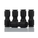 Legris Pneumatic Tube-to-Tube Push-In Connector, 6 mm Push In, Glass Reinforced Nylon, Nickel Finish LF3000