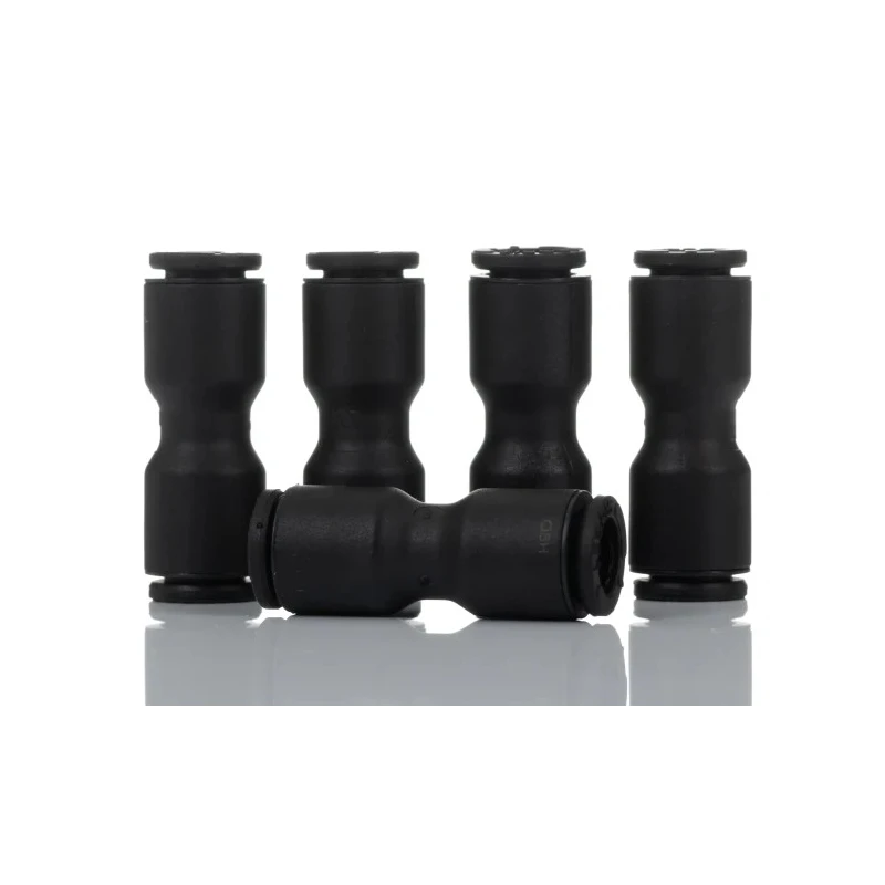 Legris Pneumatic Tube-to-Tube Push-In Connector, 6 mm Push In, Glass Reinforced Nylon, Nickel Finish LF3000