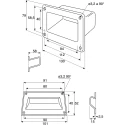 Pinet ABS Grey Chrome Finish Carrying Handle Load Capacity 100kg Mounting Thread M3 19-7-3642