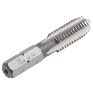RS PRO Threading Tap, M8 Thread, Metric Standard, Hexagon Drive, HSS, Germany 828-173