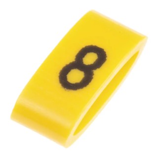 HellermannTyton Ovalgrip Slide-On Cable Marker Black Pre-Printed Legend 8 for 2.5 mm to 6 mm Cable Diameter 901-10486
