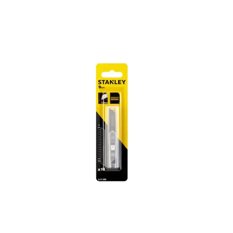 Stanley Flat Snap-Off Blade 9 mm, 10 Pieces per Package 0-11-300