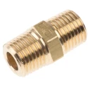 Legris LF3000 Series Male Pneumatic Fitting Brass Nickel Finish R 1/4 in Threaded 100 bar 150°C 721-369