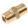 Legris LF3000 Series Male Pneumatic Fitting Brass Nickel Finish R 1/4 in Threaded 100 bar 150°C 721-369