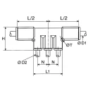 Legris Pneumatic Fitting LF3000 Series Male/Female Push-In 6 mm Technical Polymer 20 bar 80°C 